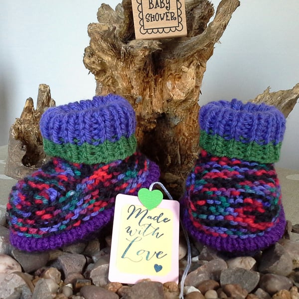 Aran Baby Booties 0-6 months