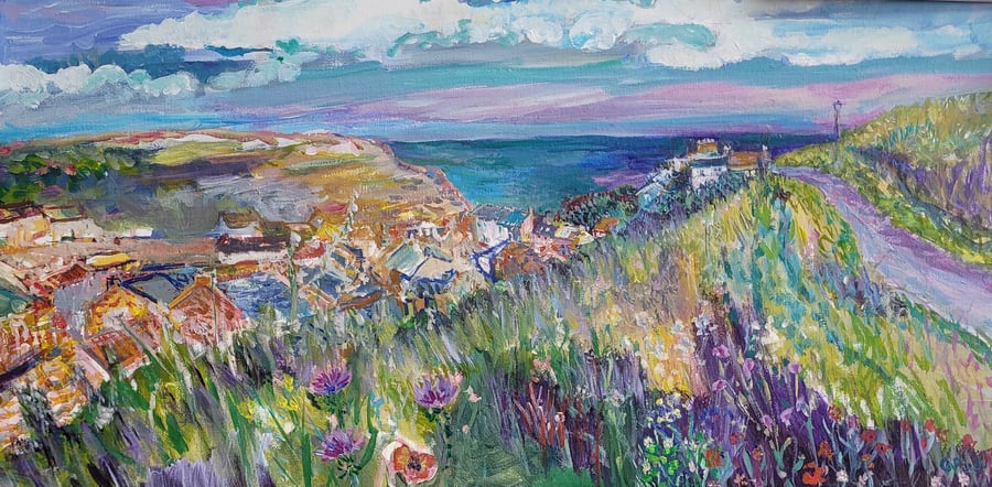 Summer Path to Staithes  art print