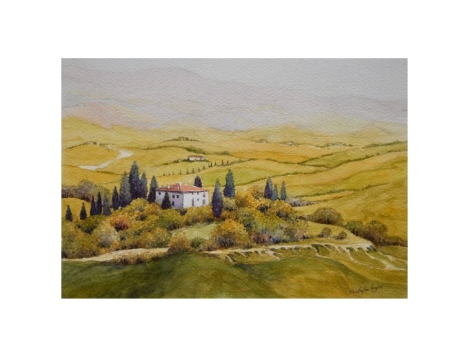 Tuscan Villa . Orcia Valley . Signed Special Edition Print 