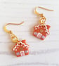 Gingerbread house Modern earrings - Image 3
