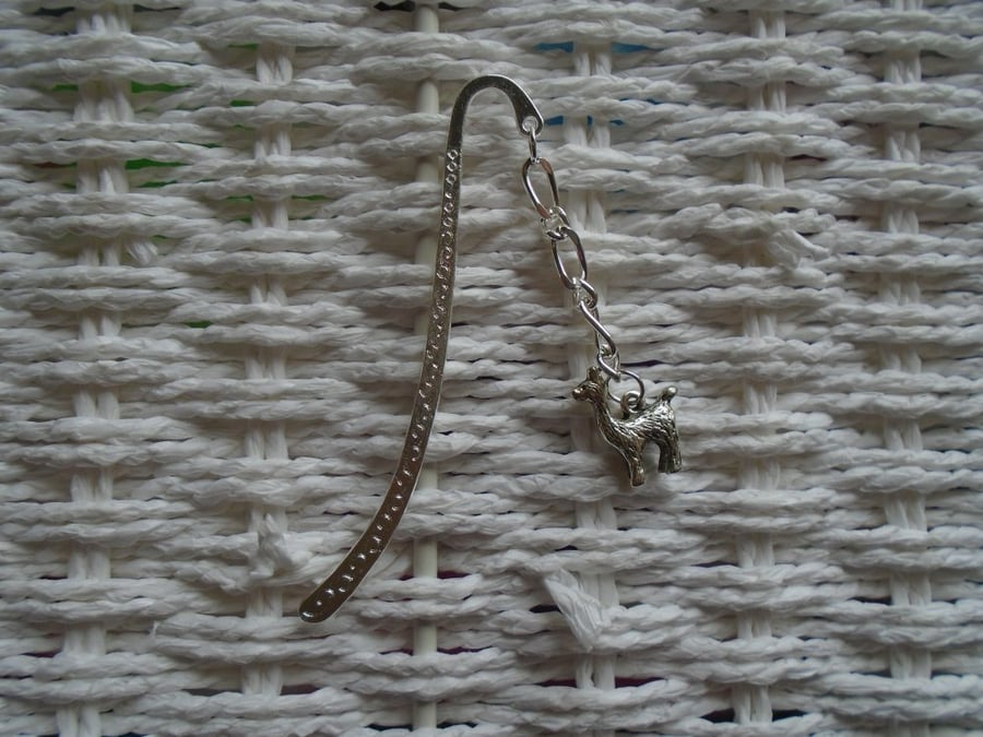 Silver Plated Llama Alpaca Bookmark 