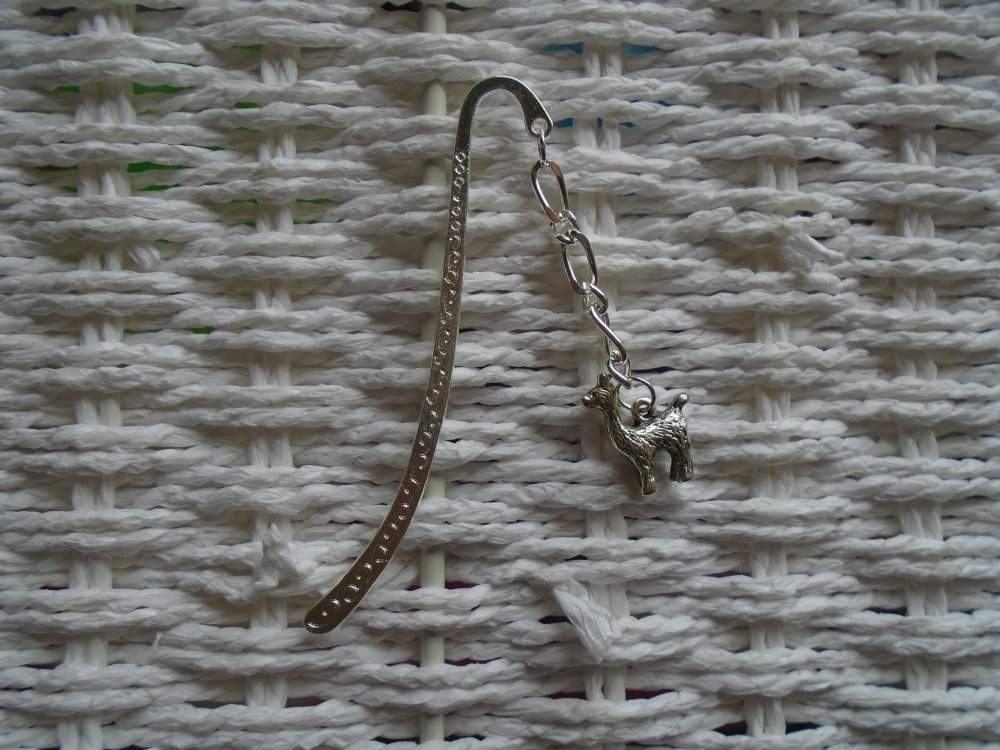 Silver Plated Llama Alpaca Bookmark 