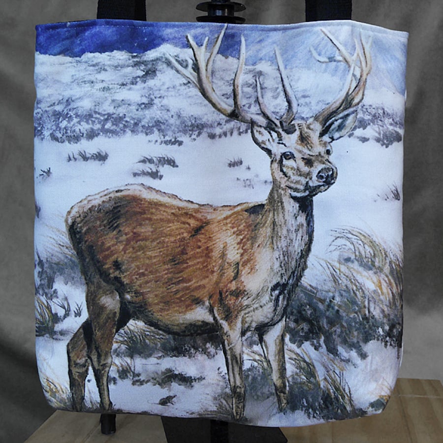 Tote Bag "Stag in the Snow"