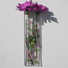 Apple Blossom fused glass wall vase