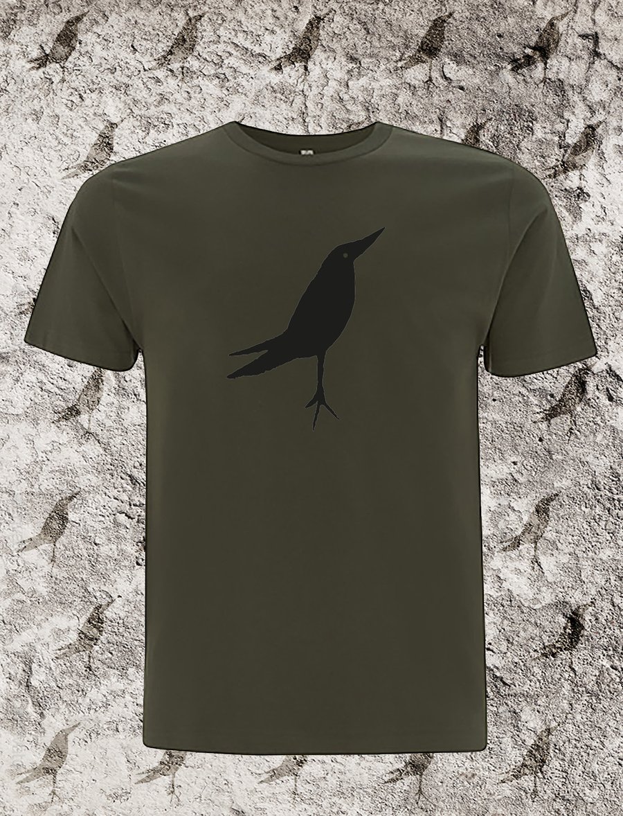 'Boydy' Silkscreen printed Moss Unisex T-shirt Large