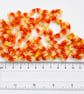 50g Orange, Yellow petal murrini made with Bullseye 90coe glass - Image 4