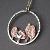 Woodland walk pendant - 4 trees