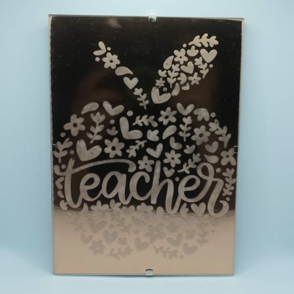 Teacher Glass Front Clip Frame Gift 