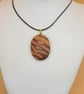 Handmade Oval Polymer Clay Pendant Necklace, Colourful Artisan Boho Jewellery - Image 1