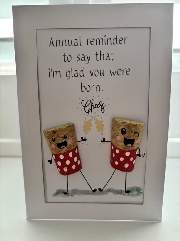 Funny card  Funny Cork Characters Card 