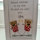 Funny card  Funny Cork Characters Card 