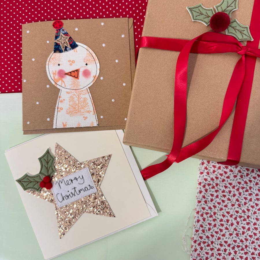 Stitched Christmas Card Set