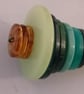 Green Button Christmas Tree Decoration - Round Button Topper - Image 5