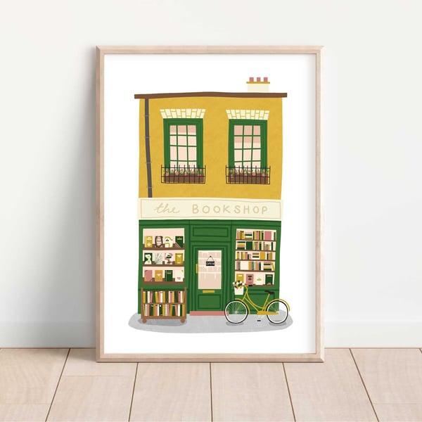 Bookshop Art Print - A5, A4, A3 Print
