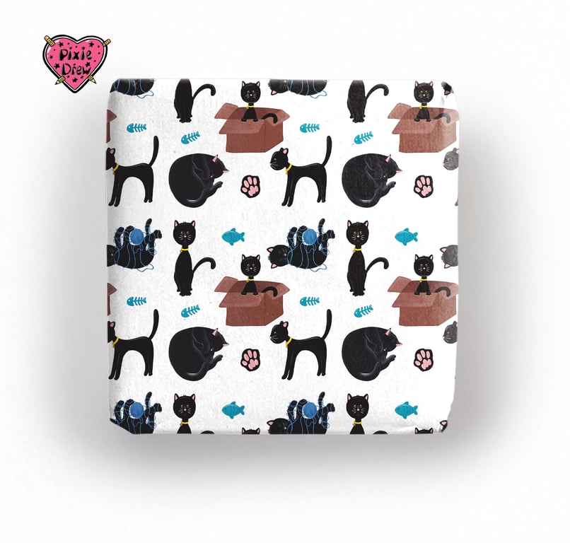 Black Cat wrapping paper