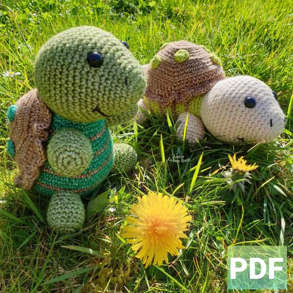 Tucker the Tortoise Crochet Pattern, Tortoise Amigurumi Pattern