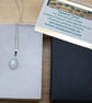 Tiny minimalist Rainbow Moonstone Pendant necklace. June Birthstone - Image 7