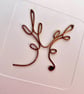 Wire Reindeer Christmas Card - Rudolph with a red resin nose - Image 3
