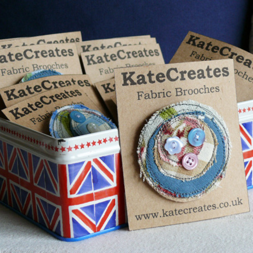 Funky Fabric Brooches from KateCreates Online