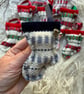 Christmas Stocking decoration - Blue & Navy. Handwoven in Wales