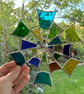 Stained Glass Cobweb Suncatcher - Handmade Window Decoration - Multi - Image 3