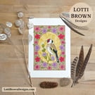 Goldfinch Fine Art Print - Hand-Drawn British Garden Bird - A4 Giclée