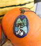 Forest Fungi Pendant. Pyrography with colour teardrop necklace. - Image 3