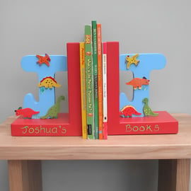 Wooden Initial Bookends for Boys