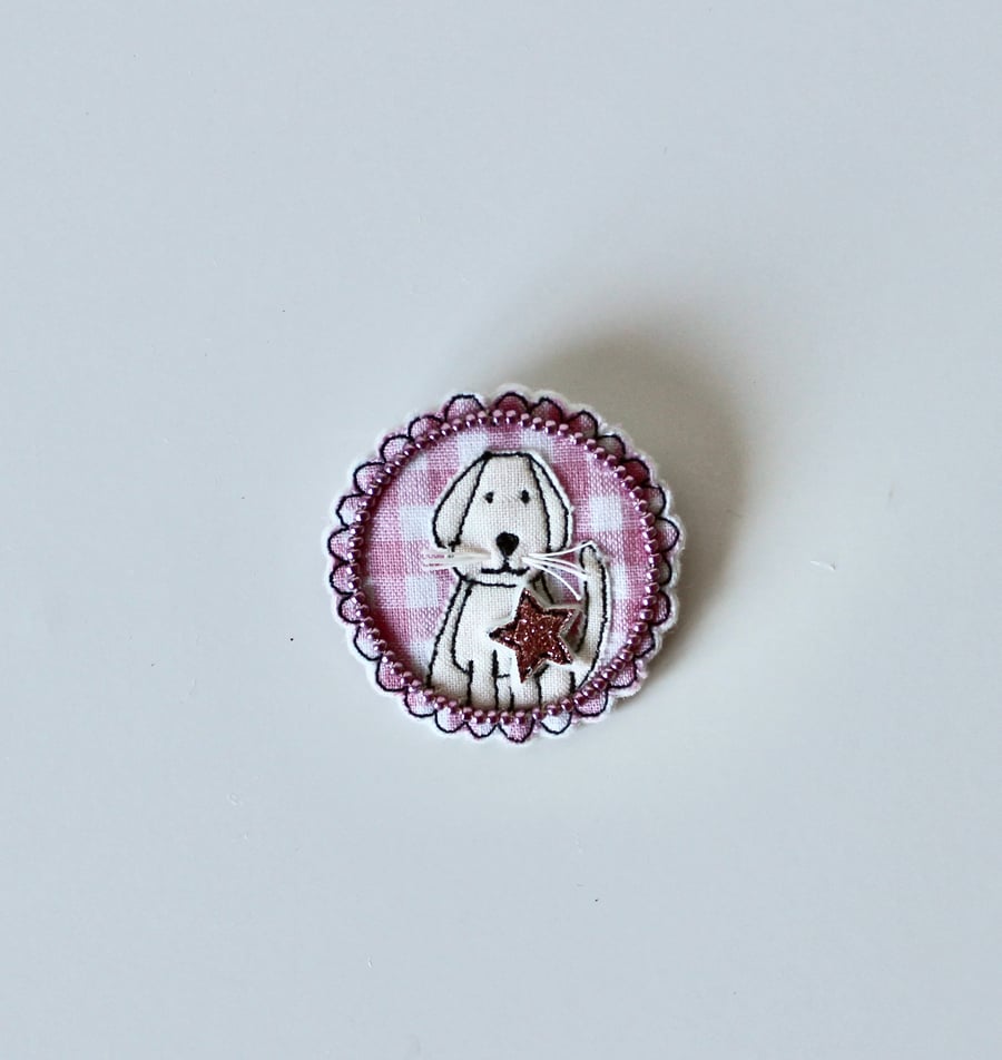 'Doggy 9' - Handmade Brooch