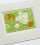 Rosa Rugosa - Original Linocut Reduction Print - Image 2