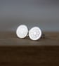Silver Sunflower Stud Earrings - Image 1