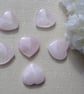 6 Rose Quartz Solid Gemstone Polished Hearts - 20mm - Chakra - Crafting - Image 1