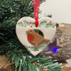 Small Robin heart decoration