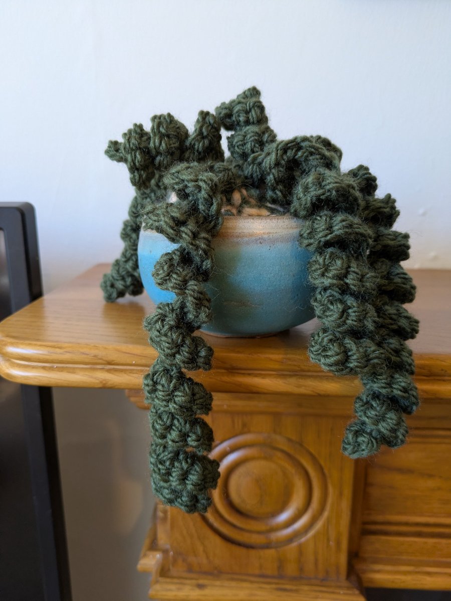 Handmade Crochet Curly Plant