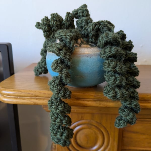 Handmade Crochet Curly Plant