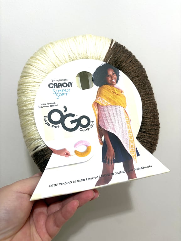 1 Pack x 141g CARON Simply Soft O'GO 100% Acrylic : Almond - Off White