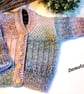 Designer Baby Girl's Super Soft Hand Knitted Cardigan  6 - 12  months size - Image 3