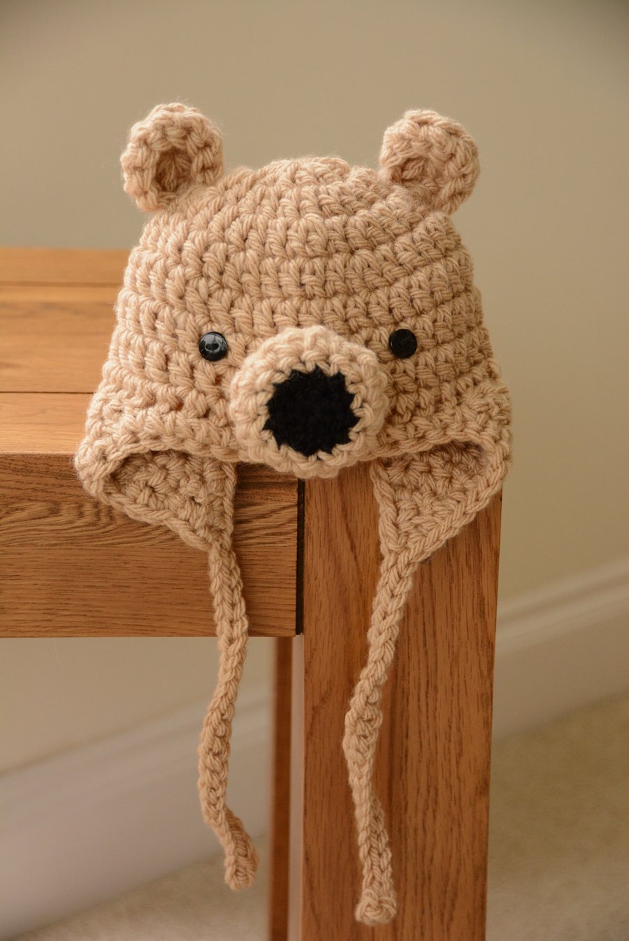Baby Bear Hats - 0 to 3 months Light Brown