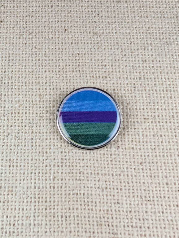 Salmacian Flag Pin - Pride Themed Badge - Large Resin Topped Pin Badge
