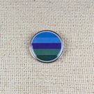 Salmacian Flag Pin - Pride Themed Badge - Large Resin Topped Pin Badge