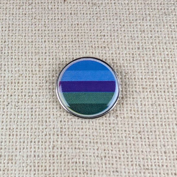 Salmacian Flag Pin - Pride Themed Badge - Large Resin Topped Pin Badge