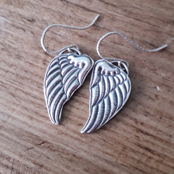 Wing Earrings Silver