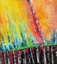 'Hot Earth' Original Oil Pastel Painting - Image 3