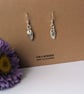 .999 Fine Silver Leaf Drop Earrings - Image 1