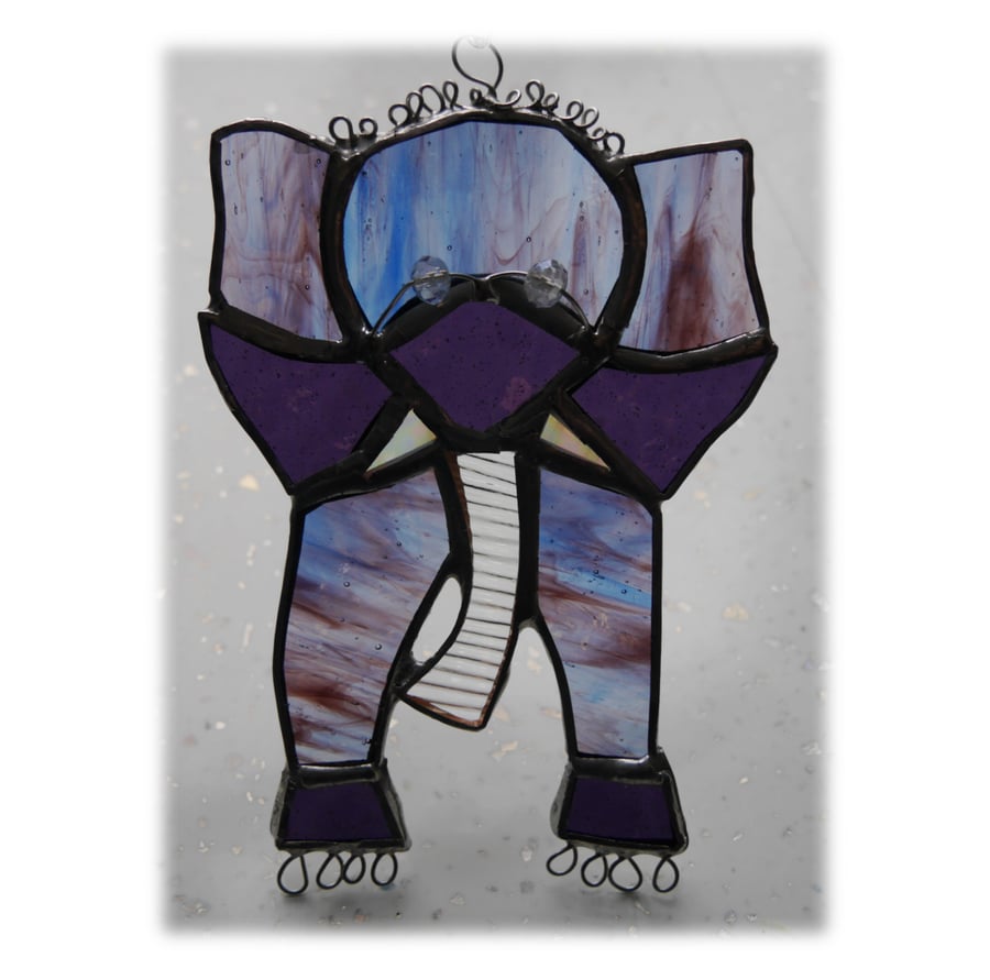 Elephant Stained Glass Suncatcher  Handmade