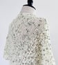 Snowdrops, an Asymetrical Crochet Shawl in Merino Wool - Image 10