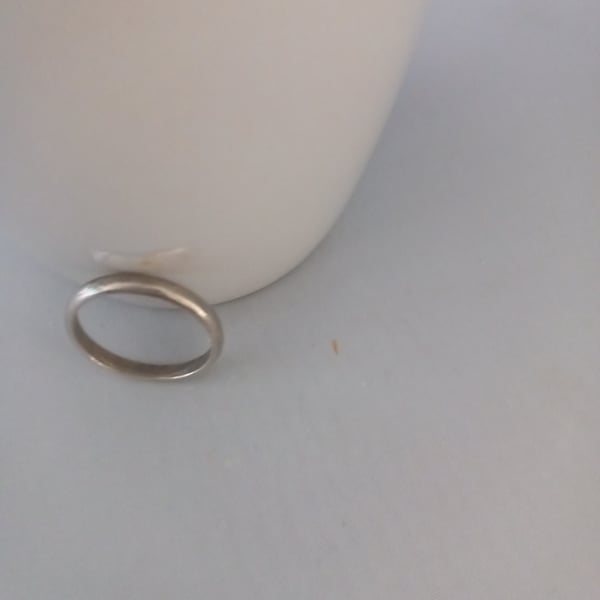Sterling silver wedding ring band 