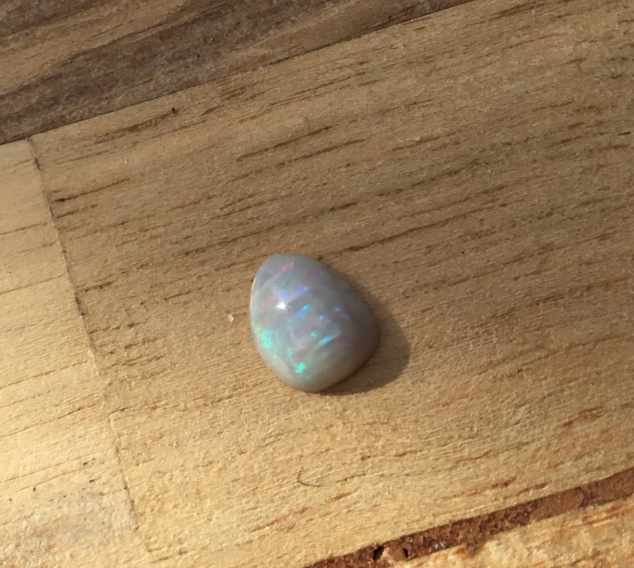 Stunning Deep Oval White Crystal Australian Opal Cabochon for Jewellery Designer