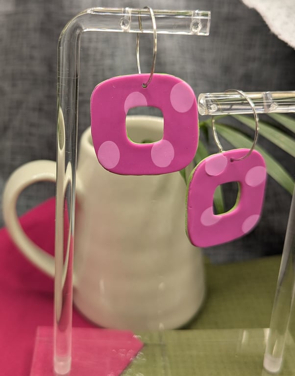 Reversible spots or squiggle earrings 