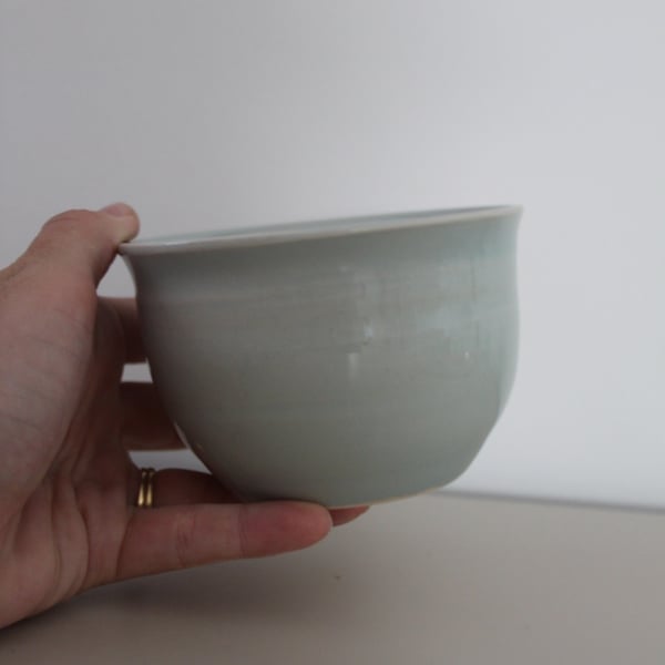 Handmade light blue bowl